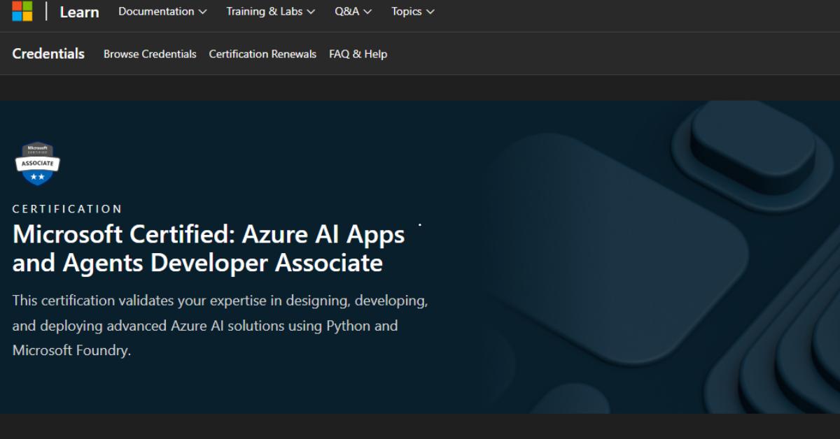 Microsoft Azure AI Apps And Agents Developer Associate